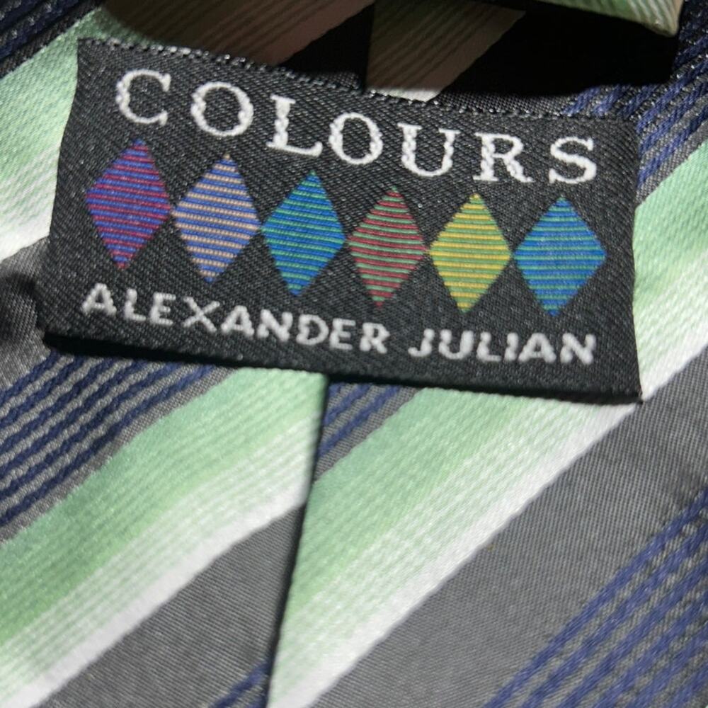 Colours by Alexander Julian featuring mint green, black and dark navy blue